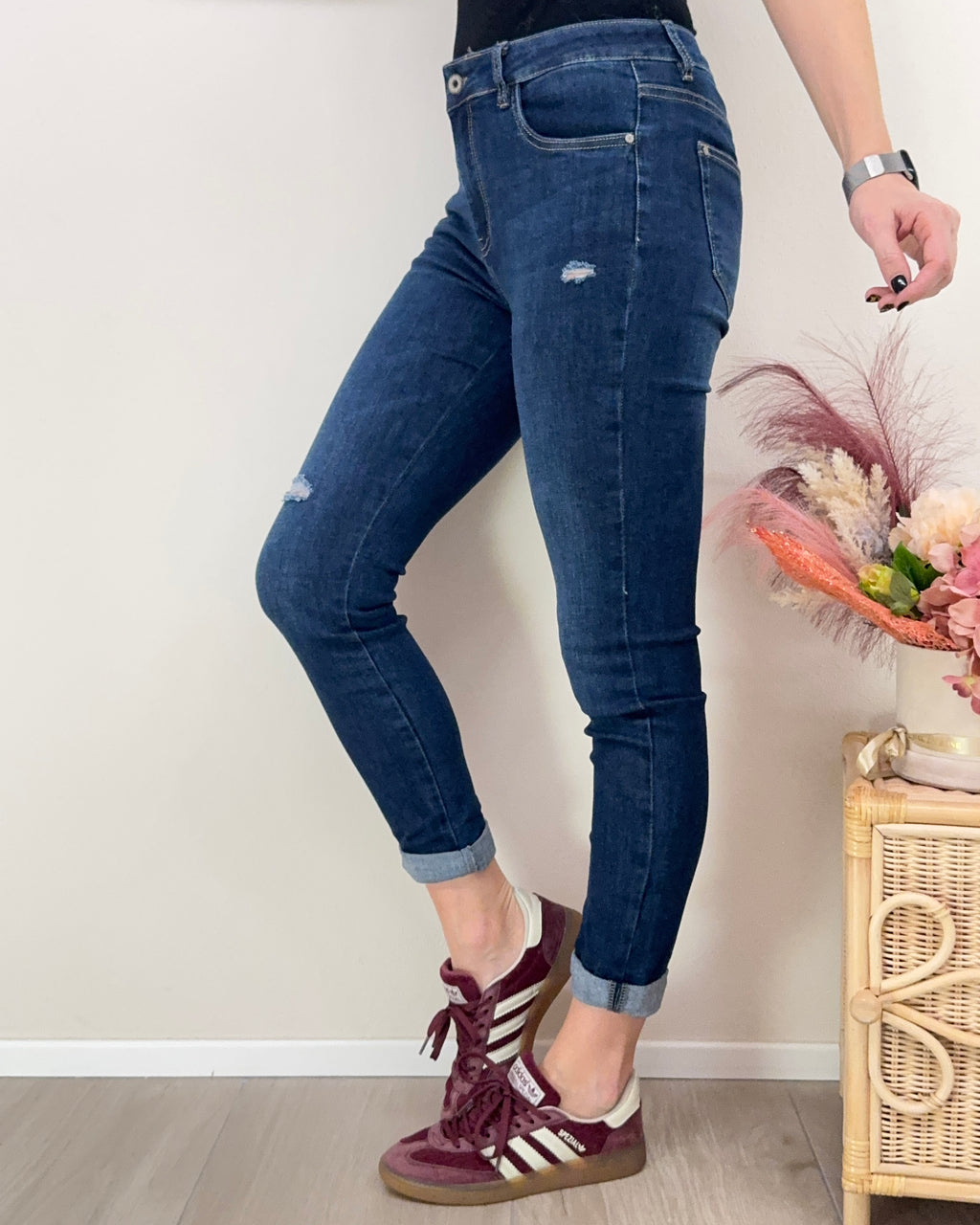 Jeans Skinny strappi