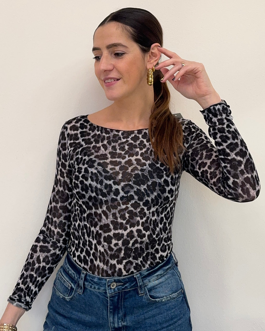 Maglia cashmirina girocollo