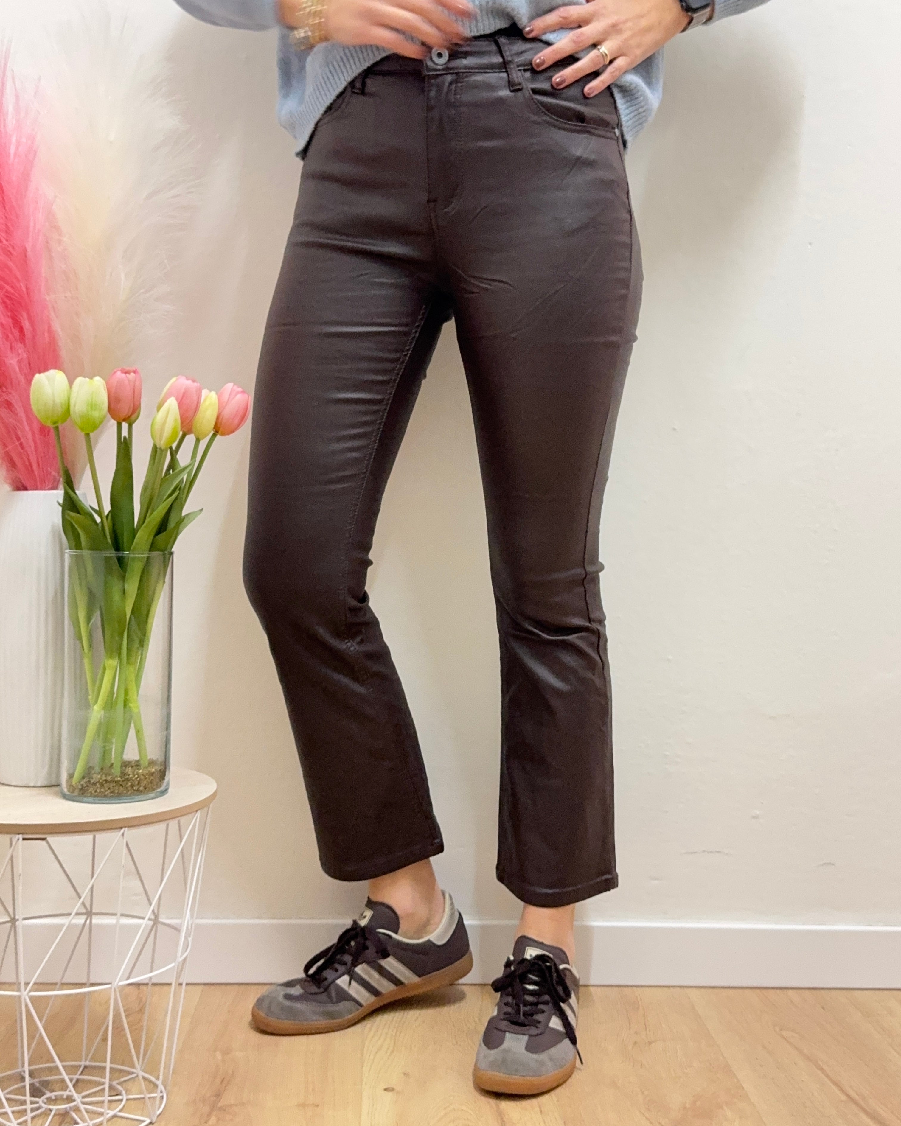 Pantalone ecopelle Trombetta