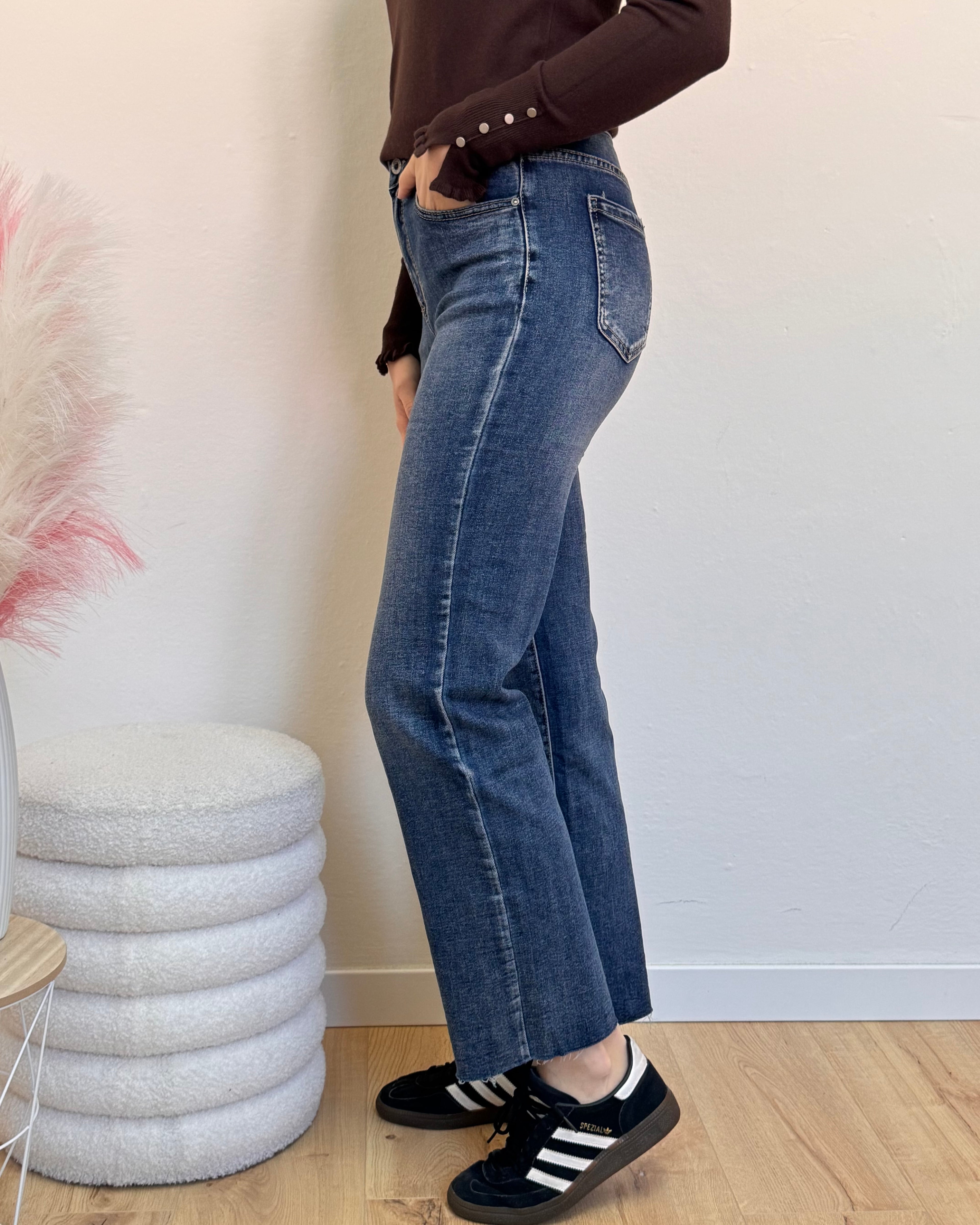 Jeans sfrangiato