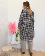 Cappotto Pied De Poule Lungo