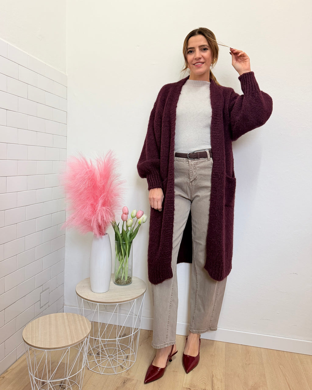 Cardigan Mohair Lungo