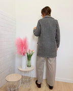 Cappotto Pied De Poule Corto